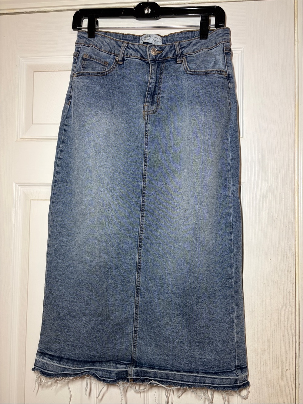 Primark Medium Blue Straight-Leg Denim Skirt